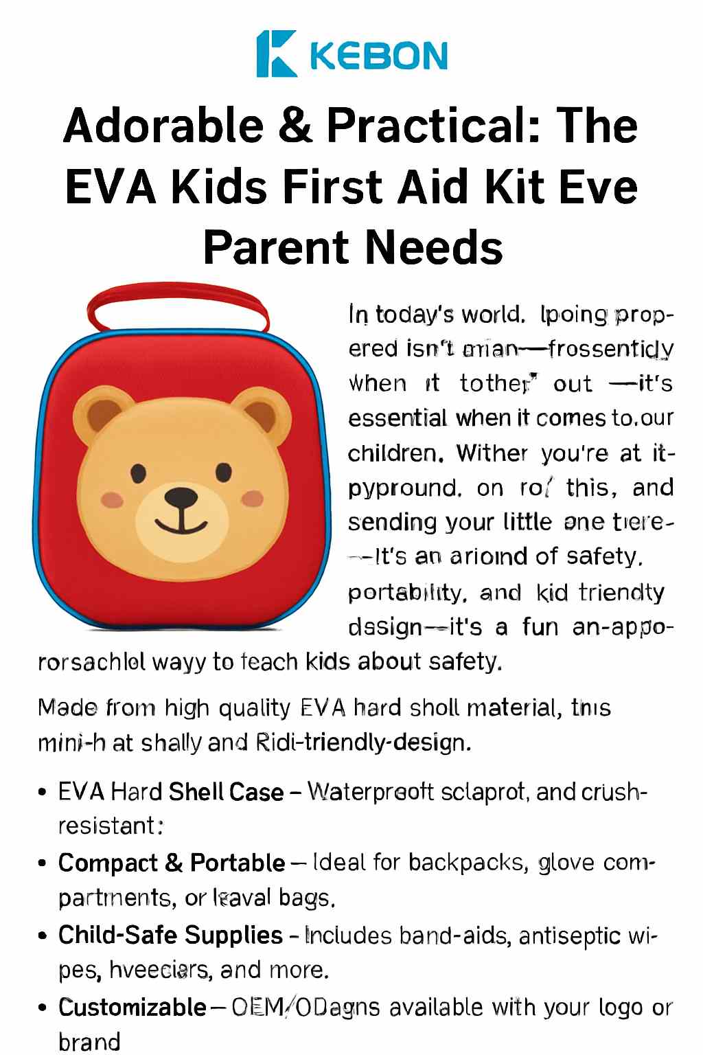 Bedårande & praktisk: Eva Kids First Aid Kit varje förälder behöver