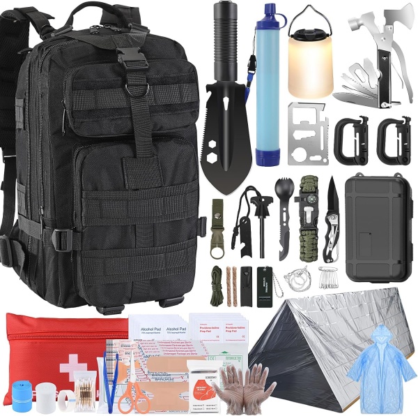 Allt-i-ett Tactical Survival Backpack First Aid Kit