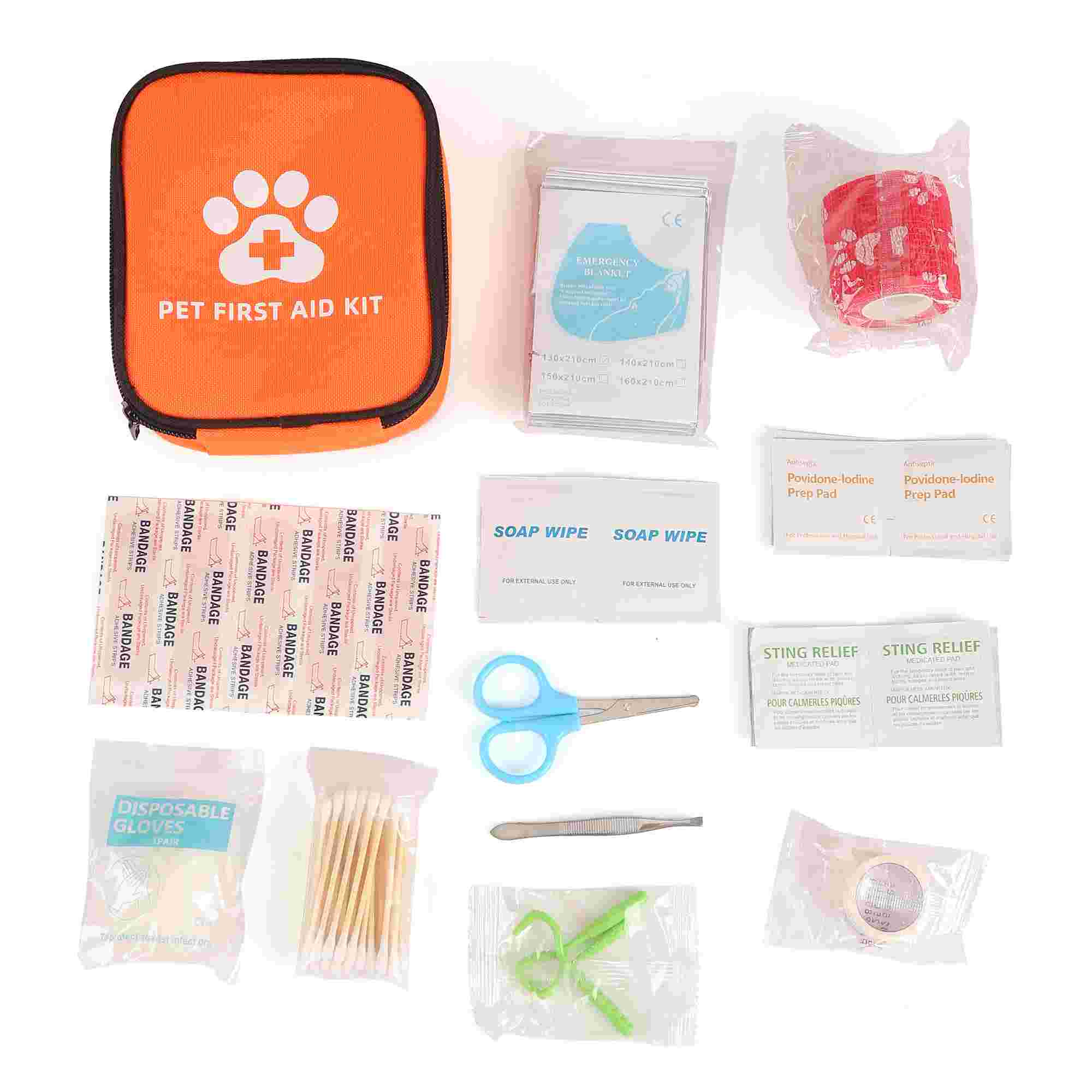 Pet First Aid Kit - Emergency Medical Supplies for Dogs & Cats