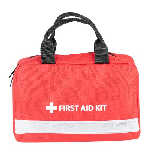 Röd första hjälpen kit anpassade nödsatser